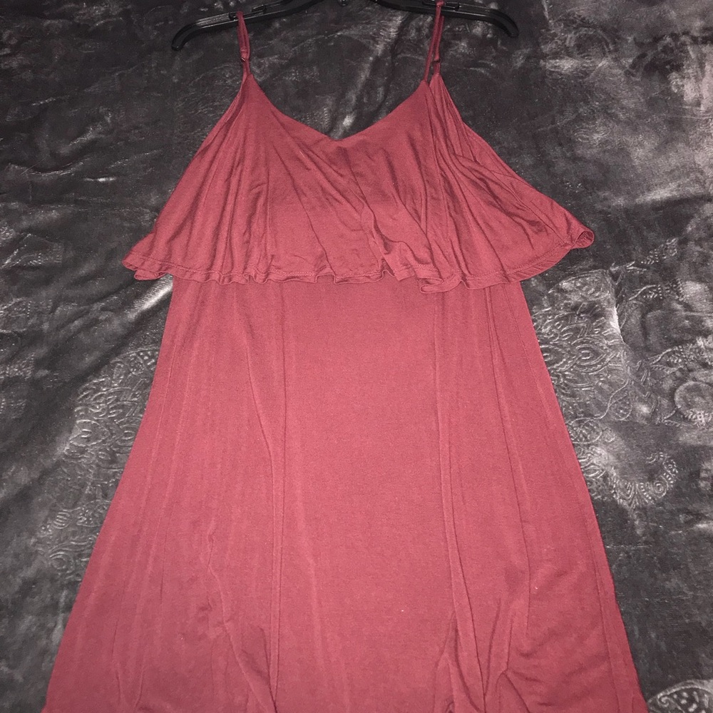 Maroon Flow-y Dress
